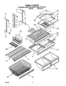 05 - Shelf, Lit / Optional parts for Roper Refrigerator RB21CKXAW00 from AppliancePartsPros.com