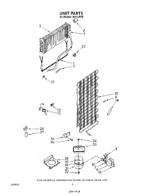 04 - Unit parts for Roper Refrigerator 8614W0B from AppliancePartsPros.com