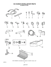 05 - Ice Maker Installation, Lit / Optional parts for Roper Refrigerator 8614W0B from AppliancePartsPros.com