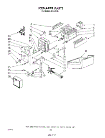 06 - Ice Maker parts for Roper Refrigerator 8614W0B from AppliancePartsPros.com