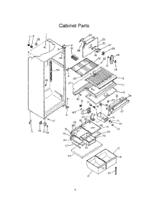 03 - Cabinet parts for Roper Refrigerator 8619W0A from AppliancePartsPros.com