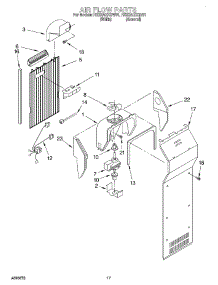 10 - Air Flow parts for Roper Refrigerator RS22AQXGN01 from AppliancePartsPros.com