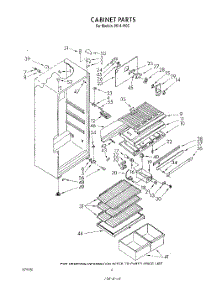 03 - Cabinet parts for Roper Refrigerator 8614W0C from AppliancePartsPros.com