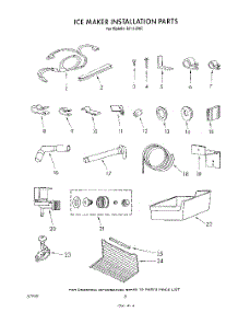 05 - Ice Maker Installation parts for Roper Refrigerator 8614W0C from AppliancePartsPros.com