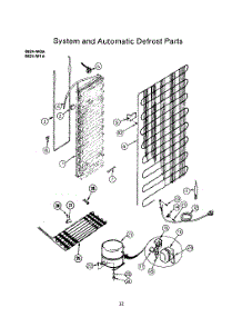 06 - System And Automatic Defrost parts for Roper Refrigerator 8624W0A from AppliancePartsPros.com
