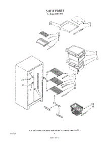 04 - Shelf parts for Roper Refrigerator 8624W1B from AppliancePartsPros.com