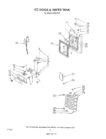 07 - Ice Door And Water Tank parts for Roper Refrigerator 8624W1B from AppliancePartsPros.com