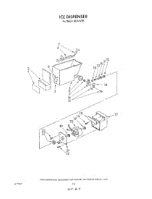 08 - Ice Dispenser parts for Roper Refrigerator 8624W1B from AppliancePartsPros.com