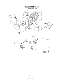 10 - Ice Maker parts for Roper Refrigerator 8624W1B from AppliancePartsPros.com