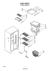 04 - Shelf parts for Roper Refrigerator GSIW36WH1 from AppliancePartsPros.com