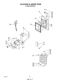 07 - Ice Door & Water Tank parts for Roper Refrigerator GSIW36WH1 from AppliancePartsPros.com
