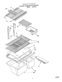 03 - Shelf parts for Roper Refrigerator RT18DKXJW00 from AppliancePartsPros.com
