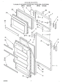 05 - Door parts for Roper Refrigerator RT14ZKXDW00 from AppliancePartsPros.com