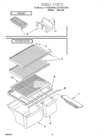 05 - Shelf, Lit / Optional parts for Roper Refrigerator RT16VKXDW03 from AppliancePartsPros.com