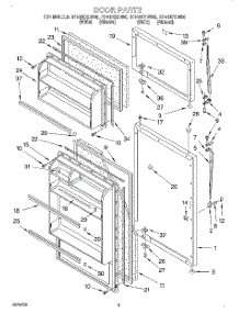 02 - Door parts for Roper Refrigerator RT14DKXDW00 from AppliancePartsPros.com