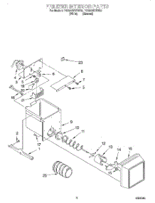 04 - Freezer Interior parts for Roper Refrigerator RS20AWXEN00 from AppliancePartsPros.com