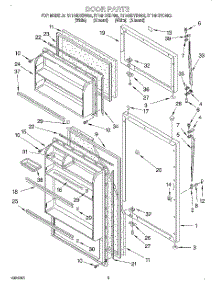 02 - Door parts for Roper Refrigerator RT14HDXDW02 from AppliancePartsPros.com