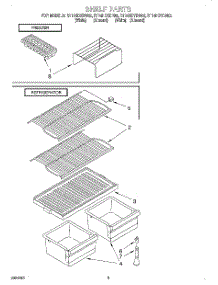 05 - Shelf parts for Roper Refrigerator RT14HDXDW02 from AppliancePartsPros.com