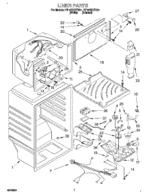 05 - Liner parts for Roper Refrigerator RT18DKXEW01 from AppliancePartsPros.com