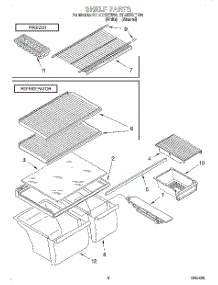 03 - Shelf parts for Roper Refrigerator RT18DKXEN04 from AppliancePartsPros.com