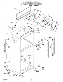 02 - Cabinet parts for Roper Refrigerator RT18DKXDN20 from AppliancePartsPros.com