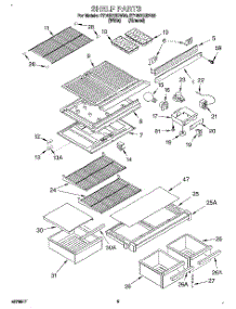 03 - Shelf parts for Roper Refrigerator RT18DKXDN20 from AppliancePartsPros.com