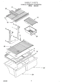05 - Shelf, Lit / Optional parts for Roper Refrigerator RT20DKXEW10 from AppliancePartsPros.com