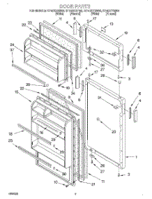 02 - Door parts for Roper Refrigerator RT14ZKXGW00 from AppliancePartsPros.com