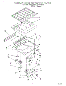 03 - Compartment Separator parts for Roper Refrigerator RT14ZKXEW00 from AppliancePartsPros.com