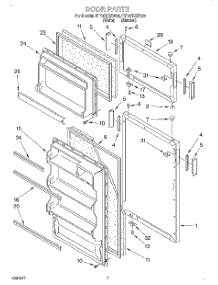 05 - Door parts for Roper Refrigerator RT14ZKXEW00 from AppliancePartsPros.com
