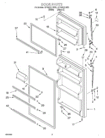 02 - Door parts for Roper Refrigerator RT16DKXDN03 from AppliancePartsPros.com