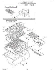 05 - Shelf, Lit / Optional parts for Roper Refrigerator RT16DKXDN03 from AppliancePartsPros.com
