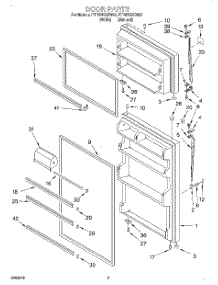 02 - Door parts for Roper Refrigerator RT16VKXDN03 from AppliancePartsPros.com