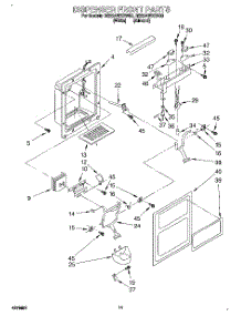 08 - Dispenser Front parts for Roper Refrigerator RS22AWXEN00 from AppliancePartsPros.com