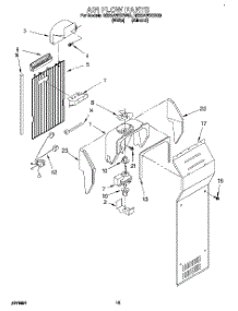 10 - Air Flow parts for Roper Refrigerator RS22AWXEN00 from AppliancePartsPros.com
