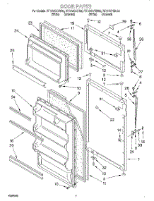 05 - Door, Lit / Optional parts for Roper Refrigerator RT14VKXEW00 from AppliancePartsPros.com