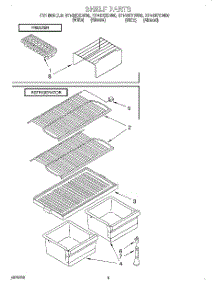 05 - Shelf parts for Roper Refrigerator RT14DKYDW00 from AppliancePartsPros.com