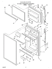 02 - Door parts for Roper Refrigerator RT20DKXEN00 from AppliancePartsPros.com