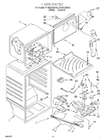03 - Liner parts for Roper Refrigerator RT20DKXEN00 from AppliancePartsPros.com
