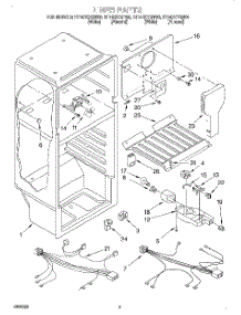 03 - Liner, Lit / Optional parts for Roper Refrigerator RT14ZKYGN00 from AppliancePartsPros.com