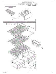 05 - Shelf parts for Roper Refrigerator RT14HDXEN00 from AppliancePartsPros.com