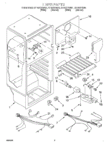 03 - Liner, Lit / Optional parts for Roper Refrigerator RT14ZKYGN01 from AppliancePartsPros.com