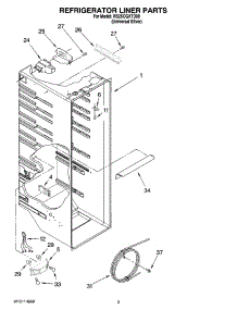 02 - Refrigerator Liner Parts parts for Roper Refrigerator RS25CGXTD00 from AppliancePartsPros.com