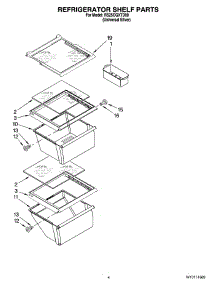 03 - Refrigerator Shelf Parts parts for Roper Refrigerator RS25CGXTD00 from AppliancePartsPros.com