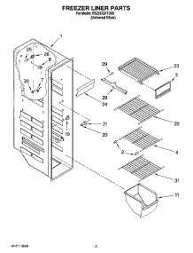04 - Freezer Liner Parts parts for Roper Refrigerator RS25CGXTD00 from AppliancePartsPros.com