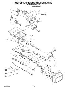 05 - Motor And Ice Container Parts parts for Roper Refrigerator RS25CGXTD00 from AppliancePartsPros.com
