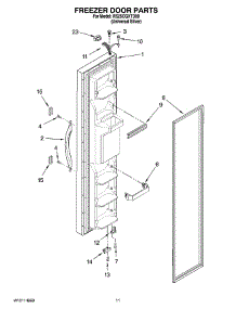 07 - Freezer Door Parts parts for Roper Refrigerator RS25CGXTD00 from AppliancePartsPros.com