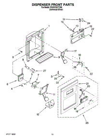 08 - Dispenser Front Parts parts for Roper Refrigerator RS25CGXTD00 from AppliancePartsPros.com