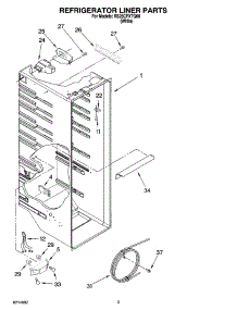 02 - Refrigerator Liner Parts parts for Roper Refrigerator RS25CFXTQ00 from AppliancePartsPros.com
