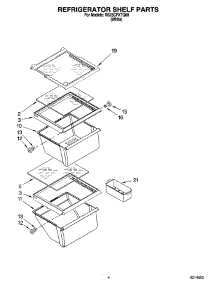 03 - Refrigerator Shelf Parts parts for Roper Refrigerator RS25CFXTQ00 from AppliancePartsPros.com